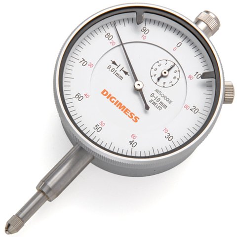Relógio Comparador - Cap. 0-3 mm - Graduação De 0,01mm - Diâmetro Do Mostrador Ø58mm - Tampa Lisa - 