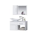 Ver imagem 4 de Gabinete Banheiro New Stilo 60 Cm Armário com Cuba e Espelheira:branco
