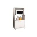 Ver imagem 1 de Balcão Multiuso Cozinha BL-3301 c/ 2 Portas e 2 Nichos 60cm Branco - Tecno Mobili