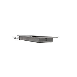 Puxador Concha de Embutir para Porta Inox Escovado 15cm - 2