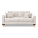 Ver imagem 2 de Sofá Living 3 Lugares Bouclê 1.80m Pés em Madeira Bz Home:bouclê/branco