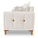 Ver imagem 7 de Sofá Living 3 Lugares Bouclê 1.80m Pés em Madeira Bz Home:bouclê/branco