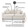 Sofá Living 3 Lugares Bouclê 1.80m Pés em Madeira Bz Home:bouclê/branco - 8