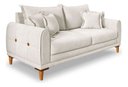 Ver imagem 5 de Sofá Living Off White 3 Lugares 1.80m Pés em Madeira Bz Home Decor