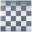 Ver imagem 1 de Pastilha Autocolante de Metal de 30cm x 30cm Rende Glass Mosaic Cinza/Prata