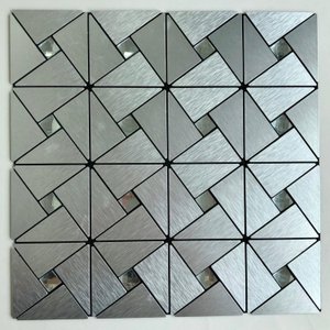 Pastilha de Metal Autocolante 30x30cm Glass Mosaic
