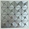 Kit Pastilha de Metal Autocolante com 11 Placas de 29cm x 29cm Rende 1m² Glass Mosaic  - 1