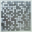 Ver imagem 1 de Pastilha de Metal Autocolante de 29cm x 29cm Rende Glass Mosaic Cinza/Prata Escovada