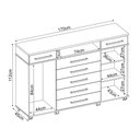 Ver imagem 4 de Cômoda Sapateira 7130 02 Portas 07 Gavetas London Branco Demóbile