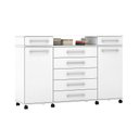 Ver imagem 2 de Cômoda Sapateira 7130 02 Portas 07 Gavetas London Branco Demóbile
