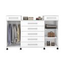 Ver imagem 3 de Cômoda Sapateira 7130 02 Portas 07 Gavetas London Branco Demóbile
