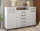 Ver imagem 1 de Cômoda Sapateira 7130 02 Portas 07 Gavetas London Branco Demóbile