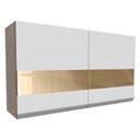 Ver imagem 1 de Armário Aéreo Glamy 120Cm 2 Portas com Vidro Rustic Madesa