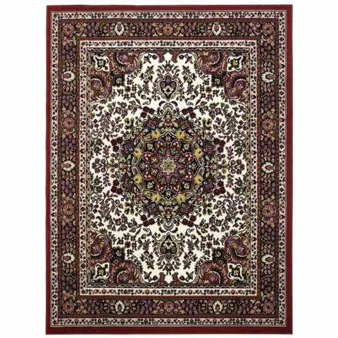 Tapete Herat Ruby 1,50x2,00m São Carlos Tipo Persa Vermelho Clássico