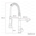 Ver imagem 4 de Torneira Gourmet 50cm com Misturador Monocomando Dourada de Bancada belcca tgm50d-bl