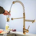 Ver imagem 2 de Torneira Gourmet 50cm com Misturador Monocomando Dourada de Bancada belcca tgm50d-bl