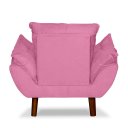 Ver imagem 7 de Mini Poltrona Cadeira Infantil de Criança Suede Rosê Pés Palito