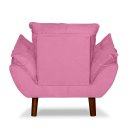 Ver imagem 7 de Mini Poltrona Cadeira Infantil de Criança Suede Rosê Pés Palito