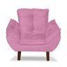 Mini Poltrona Cadeira Infantil de Criança Suede Rosê Pés Palito - 1