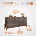 Ver imagem 5 de Balcão Aparador Buffet Lizz 4 Portas - 6 Cores:cinza/cedro