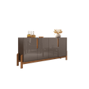 Ver imagem 2 de Balcão Aparador Buffet Lizz 4 Portas - 6 Cores:cinza/cedro