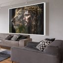 Ver imagem 1 de Quadro Decorativo Leão de Judá Jesus Cristo Sala Quarto Casa Escritório
