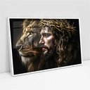 Ver imagem 2 de Quadro Decorativo Leão de Judá Jesus Cristo Sala Quarto Casa Escritório