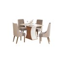 Ver imagem 1 de Mesa Jantar Luiza 120 4 Cadeiras Ivy Bege - Henn