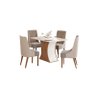 Mesa Jantar Luiza 120 4 Cadeiras Ivy Bege - Henn - 1