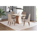 Ver imagem 2 de Mesa Jantar Luiza 120 4 Cadeiras Ivy Bege - Henn