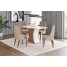 Mesa Jantar Luiza 120 4 Cadeiras Ivy Bege - Henn - 2
