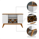 Ver imagem 5 de Aparador Sala Pés em Madeira Maciça - Ellegance 2 Portas:branco/freijó