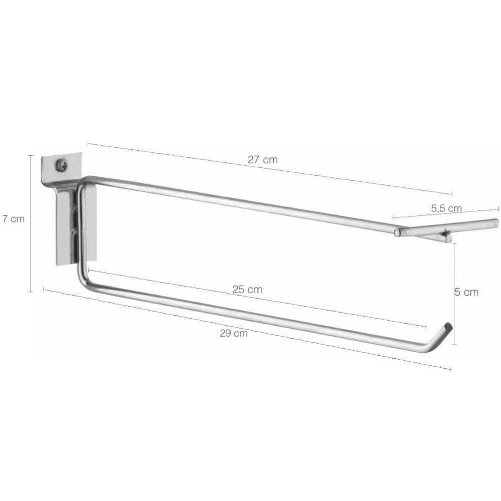 Gancho Cabide com Expositor de Preço para Painel Canaletado Parede 25cm - 4