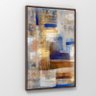 Quadro Abstrato Moderno Azul Royal e Tons Terrosos em Canvas - 2