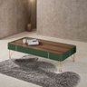 Mesa de Centro Miami Orgânica 132x31 Verde Pistache Castanho - Edecasamoveis - 2