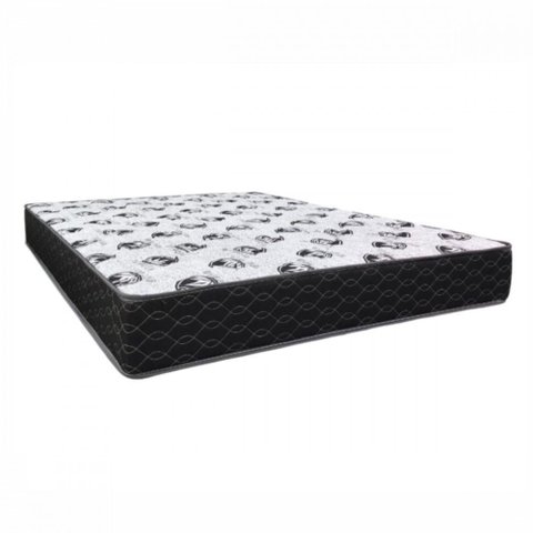 Colchão Casal D33 Extra Firme 138x188x19 Suporta 130kg Preto com Branco