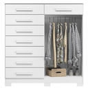 Ver imagem 2 de Cômoda 8 Gavetas 2 Portas Verona Branco Móveis Albatroz