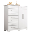 Ver imagem 1 de Cômoda 8 Gavetas 2 Portas Verona Branco Móveis Albatroz