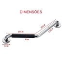 Ver imagem 3 de Barra Alça Apoio 25x25cm Angular Antiderrapante Borracha Anti Queda Idoso Acessibilidade Criança Ban