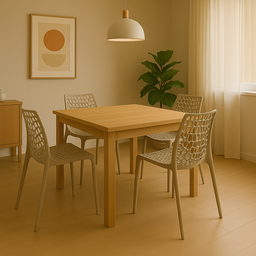 Kit 4 Cadeiras Gruvyer Design Moderno em Polipropileno - Para Sala de Jantar, Área Gourmet, Varanda  - 6
