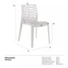Kit 4 Cadeiras Gruvyer Design Moderno em Polipropileno - Para Sala de Jantar, Área Gourmet, Varanda  - 4