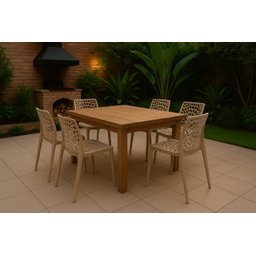 Kit 4 Cadeiras Gruvyer Design Moderno em Polipropileno - Para Sala de Jantar, Área Gourmet, Varanda  - 7