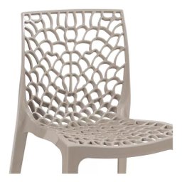 Kit 4 Cadeiras Gruvyer Design Moderno em Polipropileno - Para Sala de Jantar, Área Gourmet, Varanda  - 3