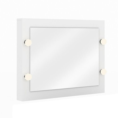 Painel Com Espelho Para Penteadeira Cr35019 Branco