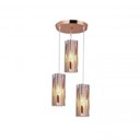 Ver imagem 2 de Pendente 03 Luzes E27 10x10x27cm Mirage YHM103E27PDZCOV2 Bronzearte