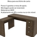 Ver imagem 3 de Mesa para Escritório Home Office ME4101 MDP Nogal - Gran Belo