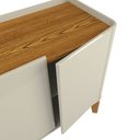 Ver imagem 5 de Buffet Aparador Flip1,60 4 Portas Sala - 3 Cores:offwhite-cumarú