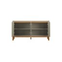 Ver imagem 3 de Buffet Aparador Flip1,60 4 Portas Sala - 3 Cores:offwhite-cumarú