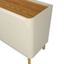 Ver imagem 4 de Buffet Aparador Flip1,60 4 Portas Sala - 3 Cores:offwhite-cumarú