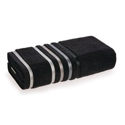 Toalha Banhão Karsten Fio Penteado Max Lumina Preto/ Cinza - 1